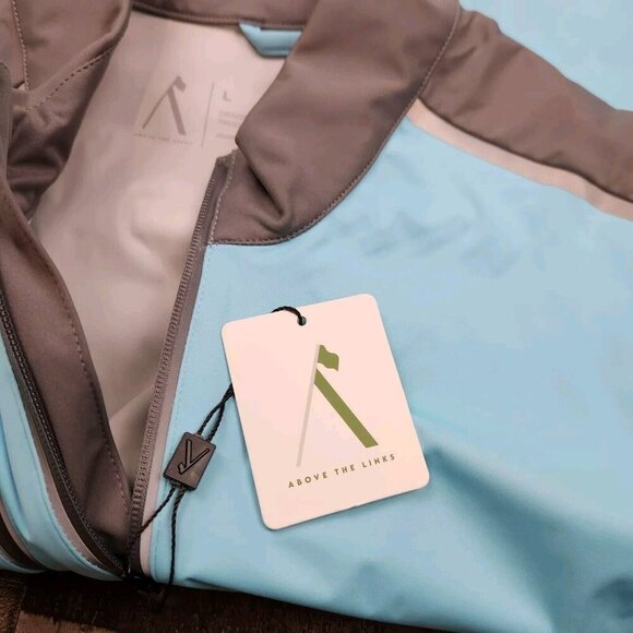 Mens Above the Links size L Large 1/2 Zip Pullover Golf Windbreaker Rain Jacket - Picture 7 of 10